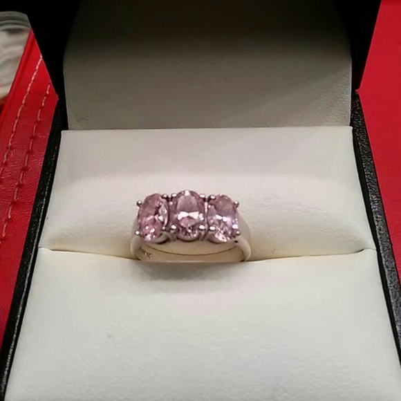 Vintage Swarovski Crystal 3 Stone 925 Sterling - Picture 2 of 8